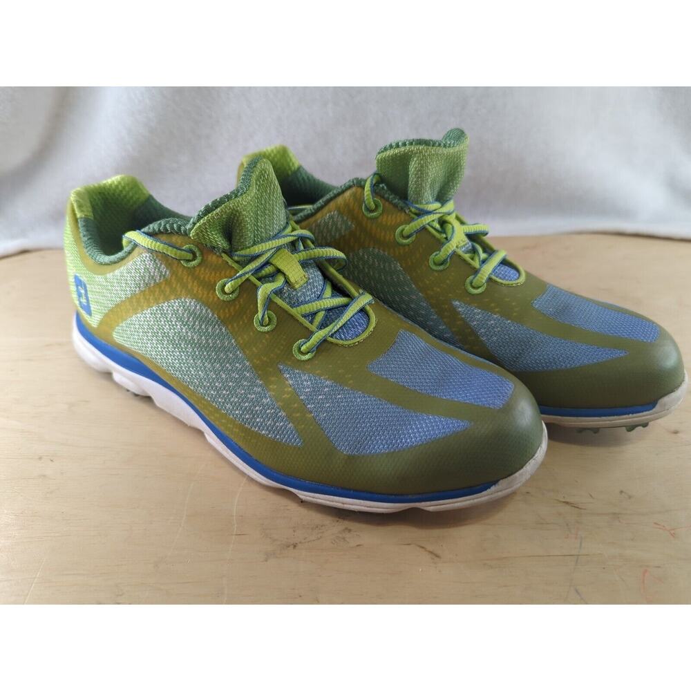 Footjoy FJ Sport Women’s Size 9M Green Mesh Lace Up Golf Shoes 98001